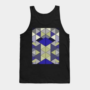 Origami Background In Retro Repeated Pattern Tank Top